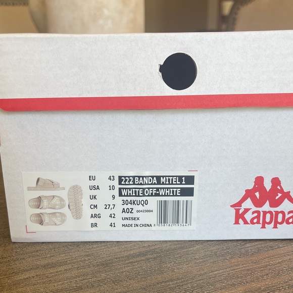NIB KAPPA UNISEX 222 BANDA MITEL 1 CHUNKY SOLE SLIDES BEIGE OFFWHITE EU43 SIZE10 - Picture 12 of 13
